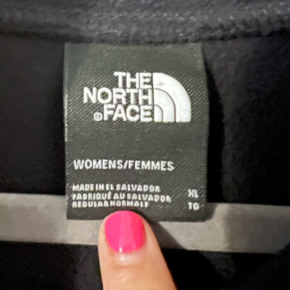 North Face Black Fleece Pullover with Zipper Pockets size XL (A116) - Picture 5 of 8